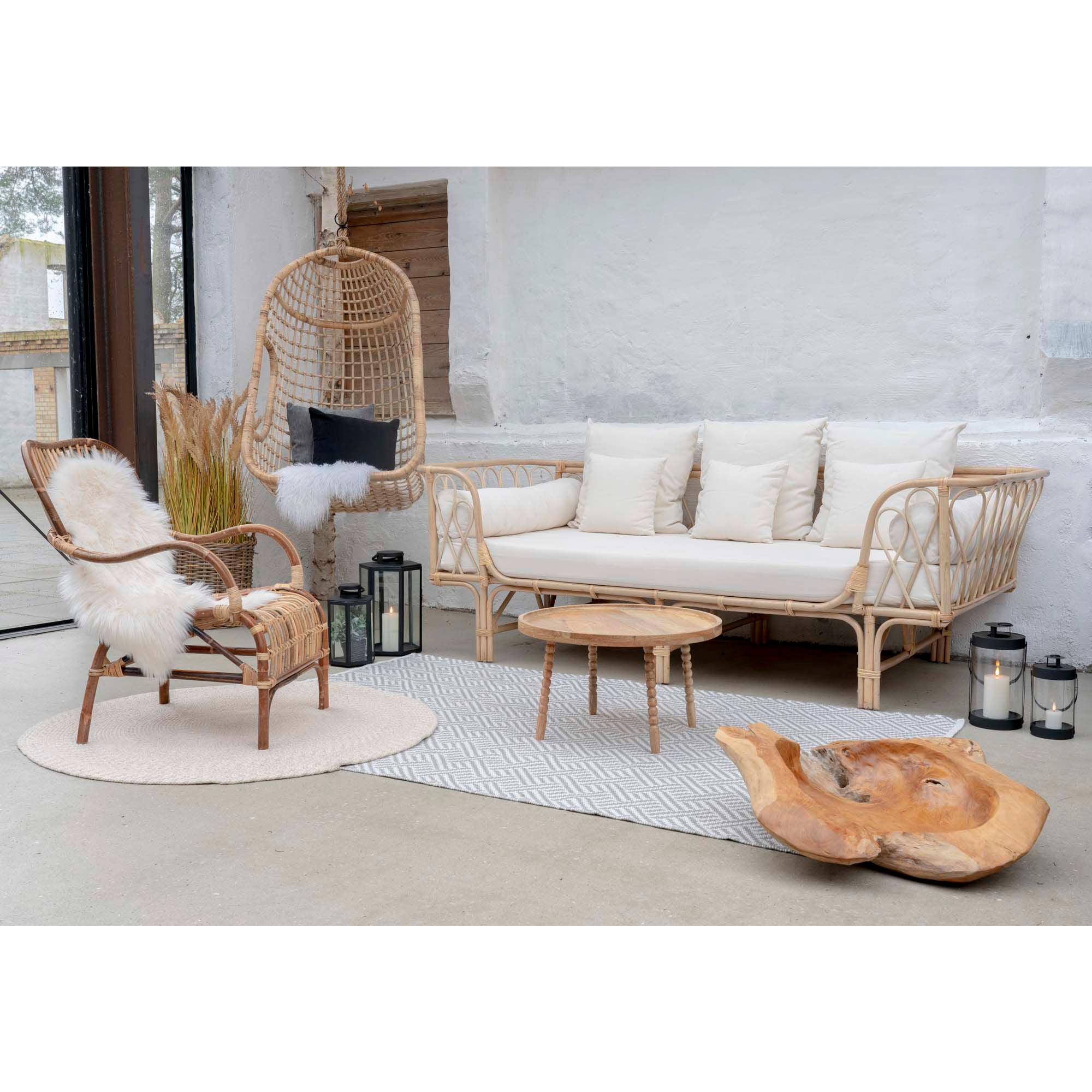 Jammu – Couchtisch aus Mangoholz, Ø60x35 cm